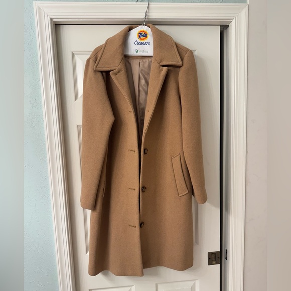 Abercrombie & Fitch Jackets & Blazers - Abercrombie & Fitch Tan Wool Trench Coat